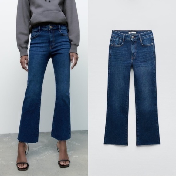 NWT Zara Z1975 High Rise Mini Flare Jeans - Picture 2 of 15